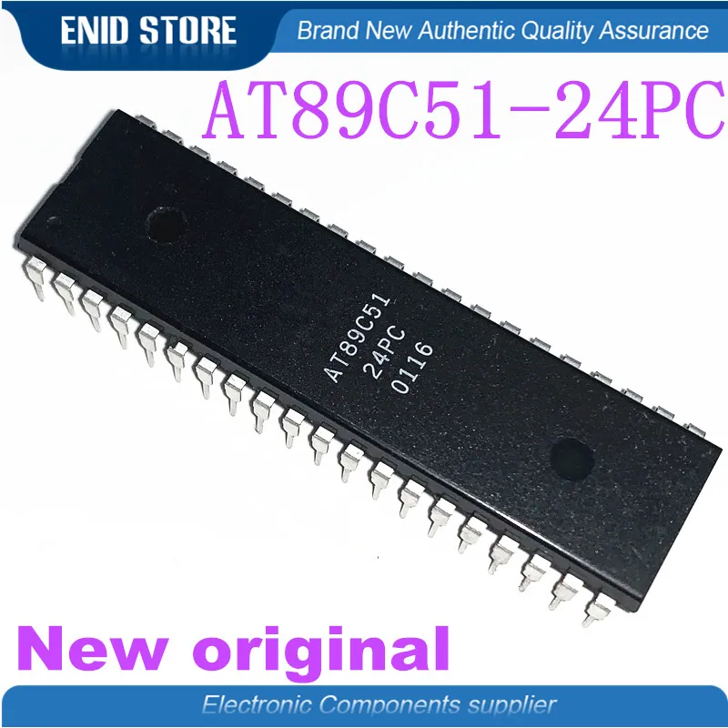 2pcs/lot AT89C51 AT89C51-20PC AT89C51-24PC AT89C51-24PI AT89C51-24PU AT89C51-24 DIP-40 | Электронные компоненты и