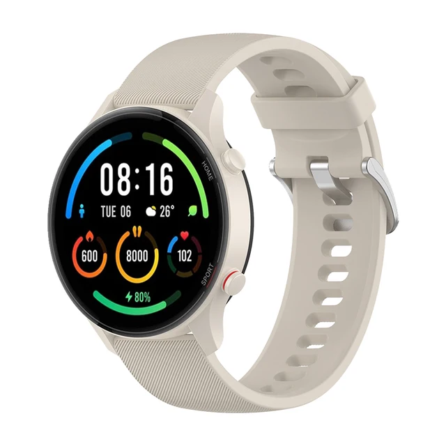 22mm Offical Silicone Replace Straps for Xiaomi Mi Watch Color Sports Edition band for Mi Watch Color Bracelet Watchbands Correa Ivory