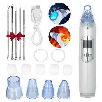 

Blackhead Remover Pore Vacuum Electric Blackhead Vacuum Cleaner Blackhead Extractor Tool Device with 5PCs Acne Removing Tools