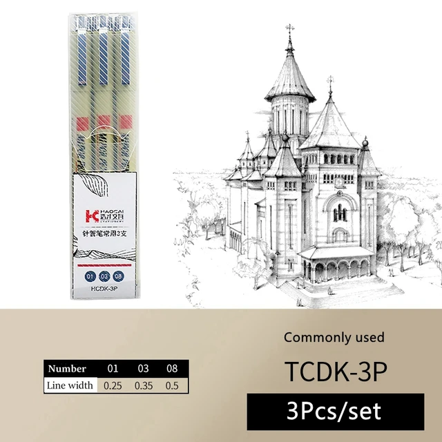 Pigment Liner Micron Ink Art Marker Pen Calligraphy Brush Pens Black Fineliner Sketching Manga Drawing Hand Lettering White Pen 3Pcs set B-1