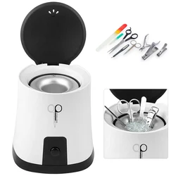 High Temperature Cleaning Machine Nail Art Tools Scissors Metal Automatic Cleaning Cup Box Disinfection Box Machine EU Plug 220V