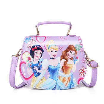 

Children's small PU leather shoulder bag girl cute princess handbag kid cartoon crossbody messenger handbag birthday gift