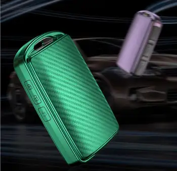 

Car Carbon Fiber Silicone Key Case Cover Holder For Mazda 3 Alexa CX-3 CX4 CX5 CX8 2019 2020 Accessories