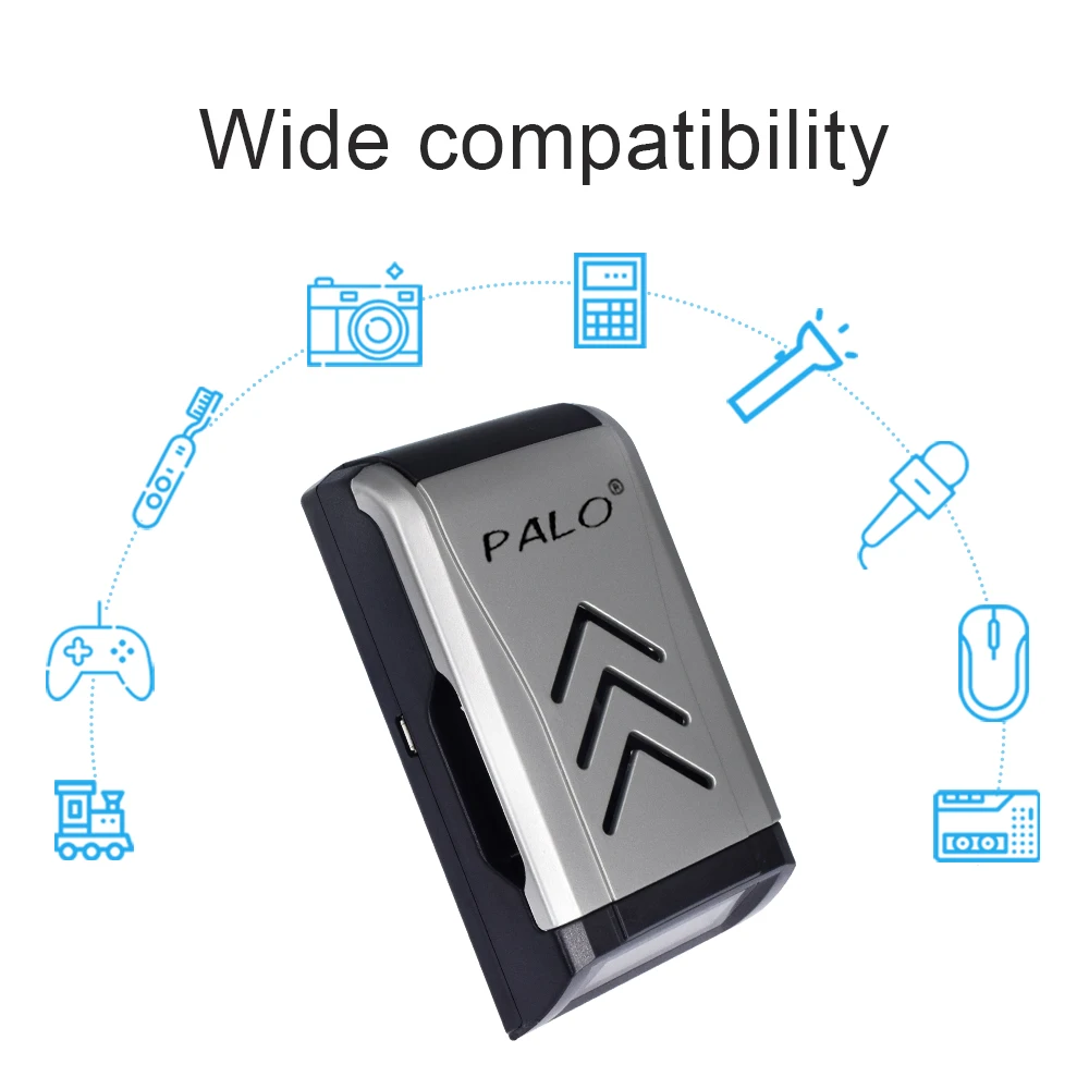 PALO Быстрая зарядка ЖК-дисплей умное зарядное устройство USB 4 слота для аккумуляторной батареи 1,2 в nicd nimh AA AAA aaa зарядное устройство