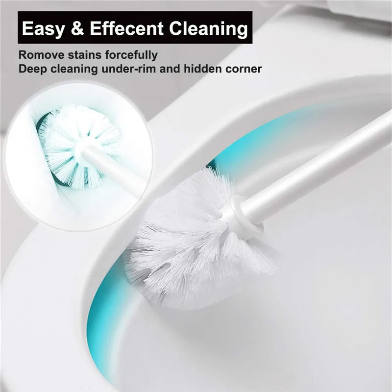Bathroom Cleaning Brush Plastic Bathroom Accessories Set Home Long Handle Magnetic Toliet Brush