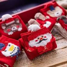 6 пар взрослых женщин носки унисекс носки хлопок Рождество Терри Милый Забавный хлопок толстые теплые носки носы женски