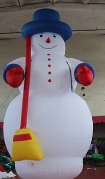 

Christmas decoration inflatable snowman with broom for Christmas event