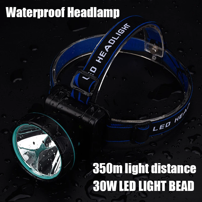 

Super Bright 30W head torch LED Rechargeable Headlamp With Battery Linterna Frontal Head Light Torch Lamp For fishing Camping