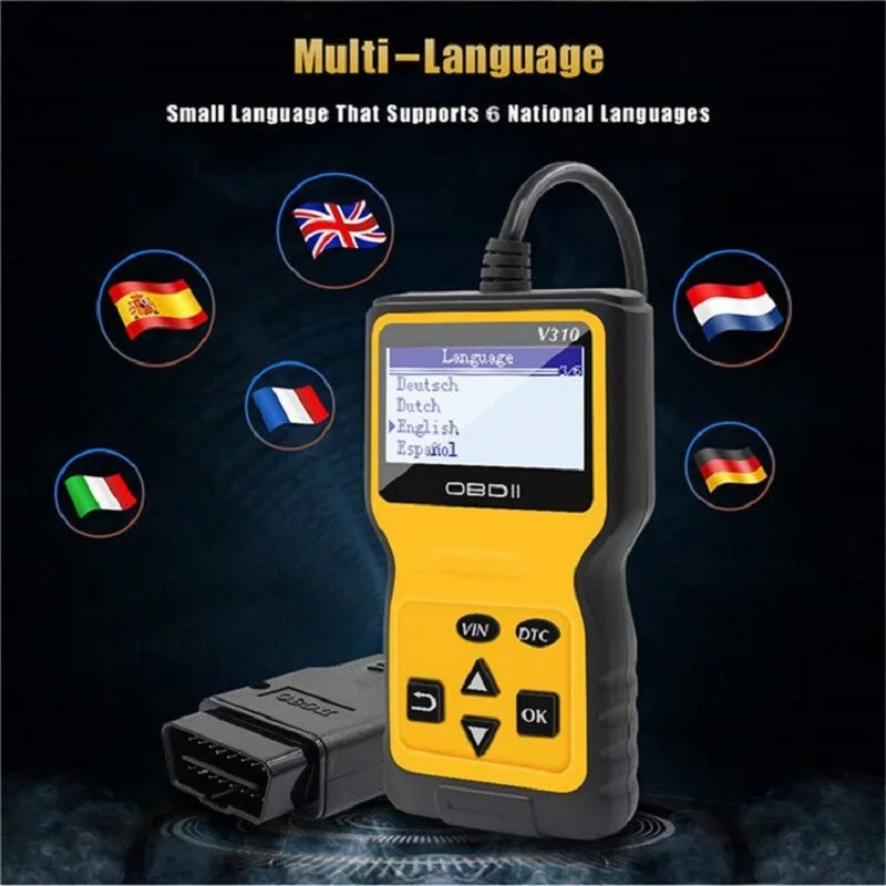 2020 Новый сканер кодов двигателя V310 считыватель OBD2 автомобильный диагностический