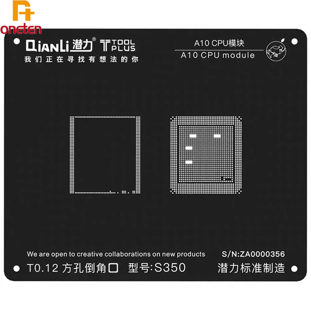 QianLi 2D 3D процессор A7/A8/A9/A10/A11 модуль BGA черный трафарет завод жестяная стальная сетка для iPhone 5/6/6SP/7G/7 P/8