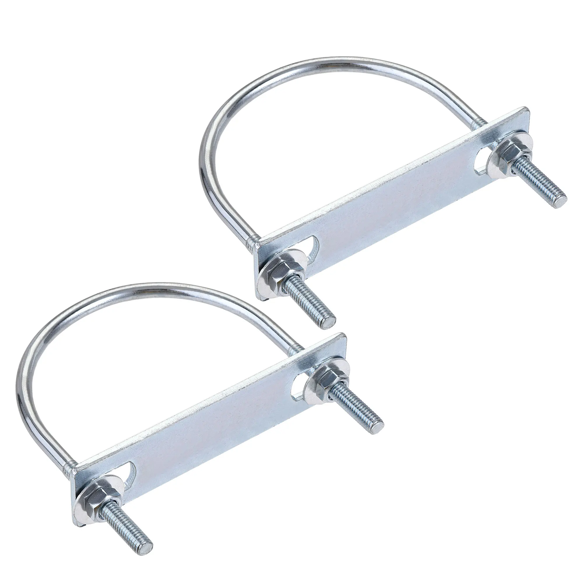 

Uxcell круглый u-болт 3,03 "(77 мм) внутренняя ширина 99 мм длина Сталь M6 с гайкой, пластиной, шайбой 2 комплекта