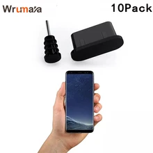 10x заглушки от пыли отверстия для зарядки 3,5 мм наушники разъемы Тип C силиконовый порт защита от пыли разъем для samsung S9 huawei XIAOMI