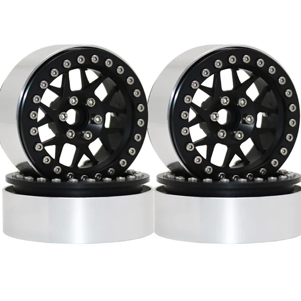 

4PCS Aluminum Alloy 2.2 Beadlock Wheel Rims for 1/10 RC Rock Crawler Axial SCX10 RR10 Wraith 90056 Traxxas TRX4 TRX-6