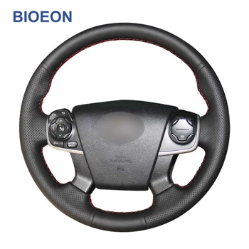 

Hand Stitch Black PU Artificial Leather Car Steering Wheel Cover for Toyota Camry 2011 2012 2013 2014