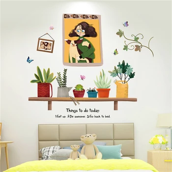 

Green Leaves Wall Stickers For Bedroom Living Room Dining Room Kitchen Kids Room DIY Vinyl Wall Decals Door Murals