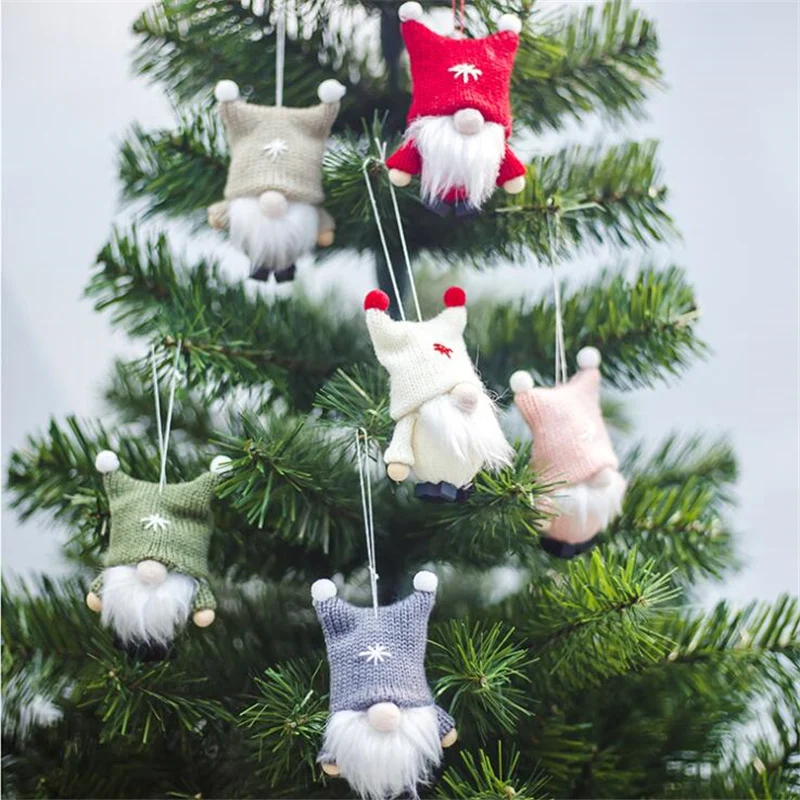 Безликие куклы Рождественская елка кулон милое Рождественское украшение куклы Рождественские вечерние подвесные Подвески для дома подарки для детей