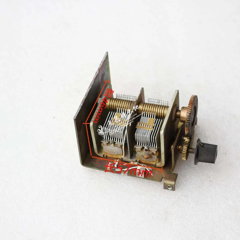 

Disassemble 2*25PF-260PF left and right double variable capacitor with knob reduction gear
