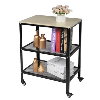 

3-Tier Kitchen Microwave Cart Rolling Kitchen Utility Cart Standing Baker Rack Storage Cart Food Storage shelf Pantry Tower Rack