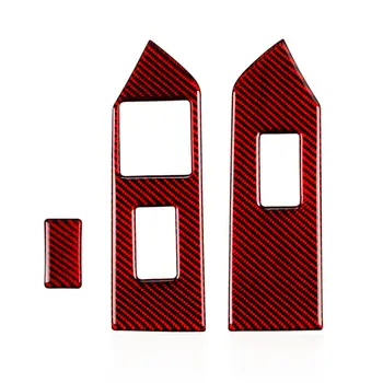

Window Panel Cover Trim Decoration Accessories Red Carbon Fiber Car Lift