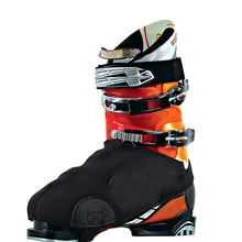 Botas de nieve de esquí gruesas, 1 par, anticongelantes, impermeables, Protector cálido con almohadilla lateral resistente al desgaste, color negro, talla única