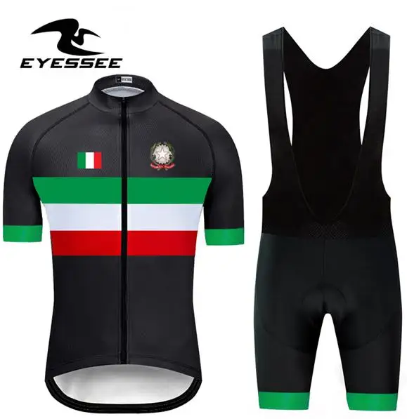 bib kits EYESSEE, итальянский комплект Джерси для велоспорта, короткий рукав, мужская летняя одежда для горного велосипеда, одежда для гонок, MTB велосипеда, одежда для велоспорта - Цвет: bib kits