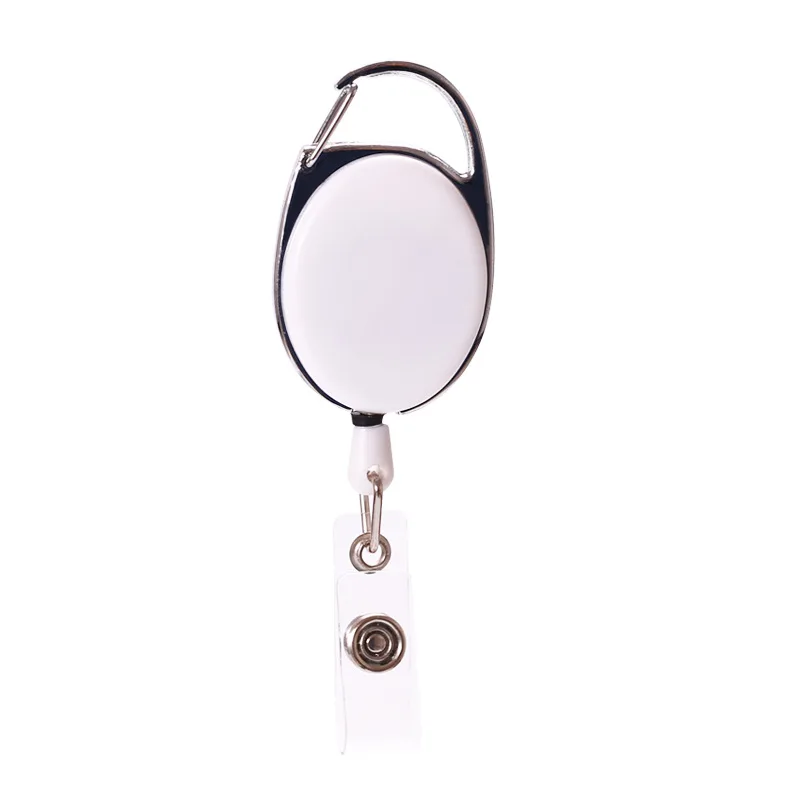 De aleación de Zinc de Color y placa de plástico de fábrica para el trabajo de la empresa titular de la tarjeta de identificación tarjeta de acceso Clip retráctil anillo de llave