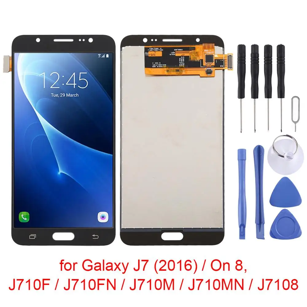 Tanie Ekran LCD do Samsung Galaxy J7 (2016) On 8, J710F J710FN J710M J710MN J7108 wyświetlacz LCD ekran + komplet Digitizer moduł