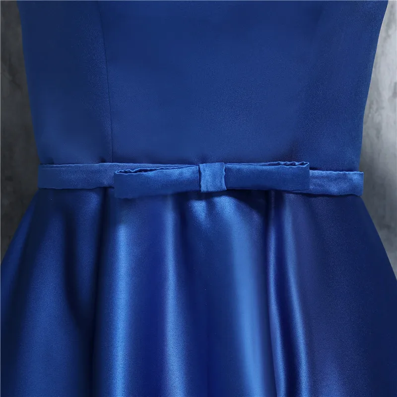 Голубое платье для подружки невесты Vestidos de Noiva с рукавами-крылышками ТРАПЕЦИЕВИДНОЕ свадебное платье с бантом на молнии сзади
