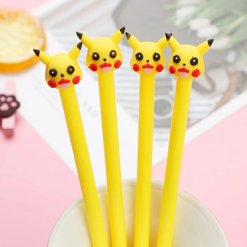 1 шт. корейский канцелярский милый мультфильм Kawaii Пикачу кошка гелевая ручка