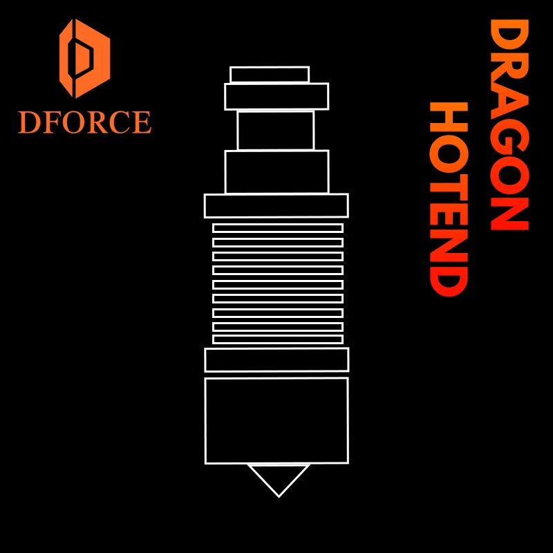 Dforce Dragon Hotend V2.0 Super Precíziós 3D Nyomtató Extrudálás