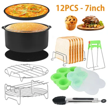 

High Quality Air Fryer Accessories for Grilling, Baking, Cooking,set of12, Kitchen Baking Accessories Cookware