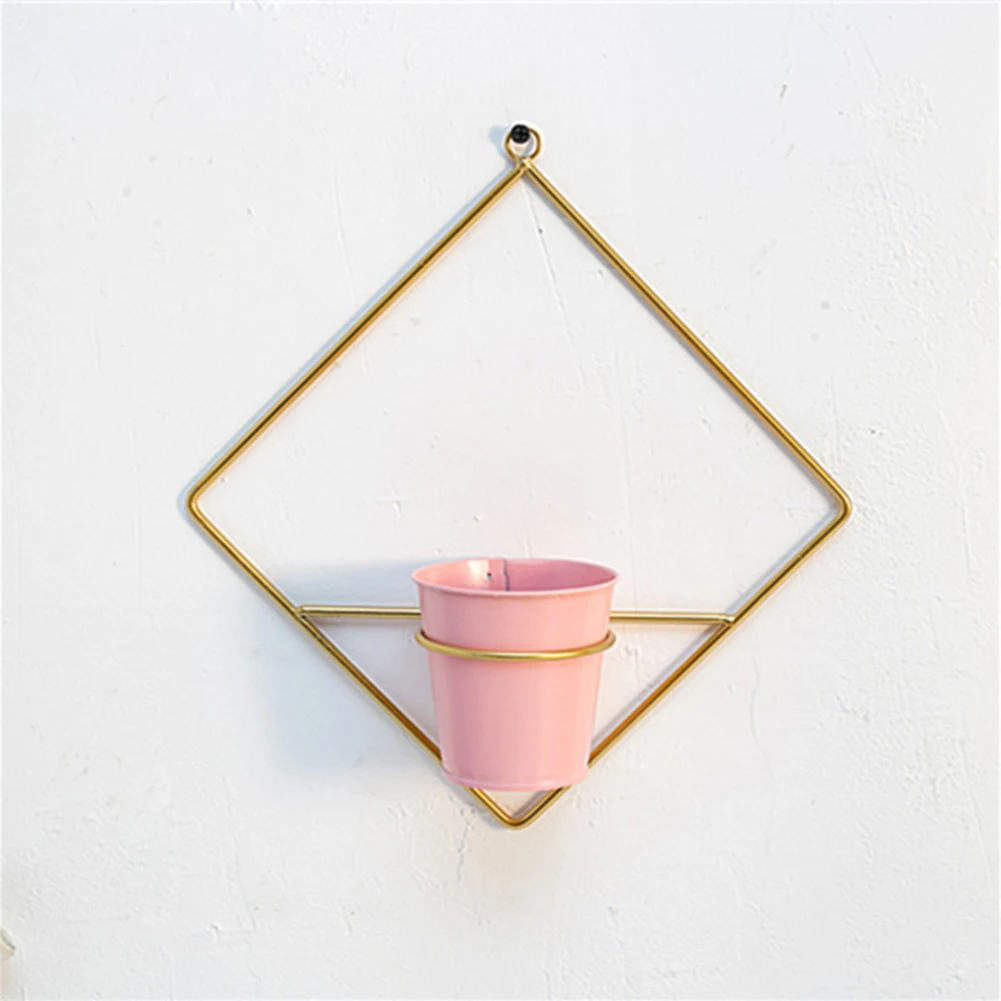 Hotel Nordic Wall Mounted Bedroom Home Decorative Easy Install Durable Indeformable Wire Frame Hanging Planter Practical Office