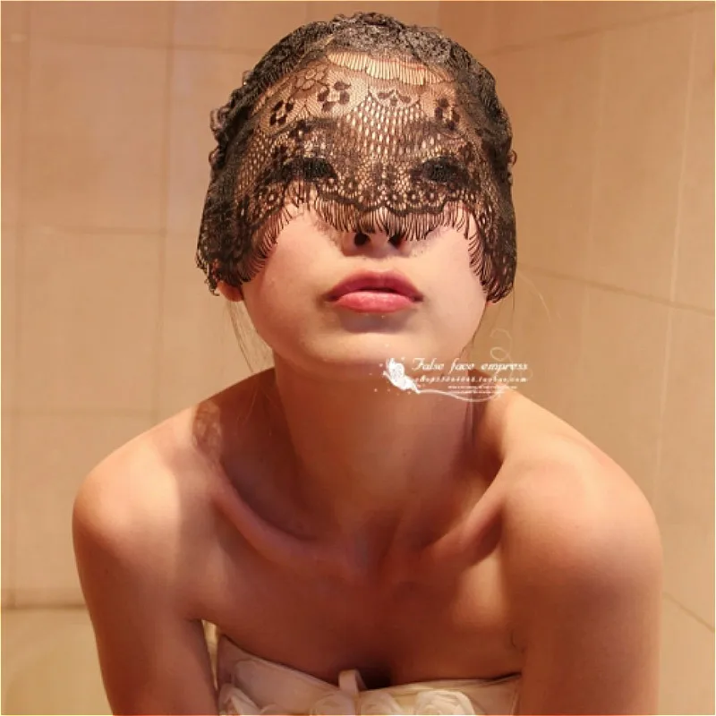 

H3438 Women Lace Sexy Veil Mask Party Masquerade Ball Black and White Masks Venetian Carnival Valentine's Day Sex Accessories