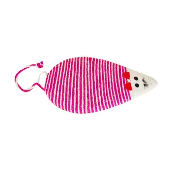 

Cat Scratch Board Sisal Rope Cat Scratching Pad Fish Shape Funny Play Toy Cat Scratcher Pad Mat Pink
