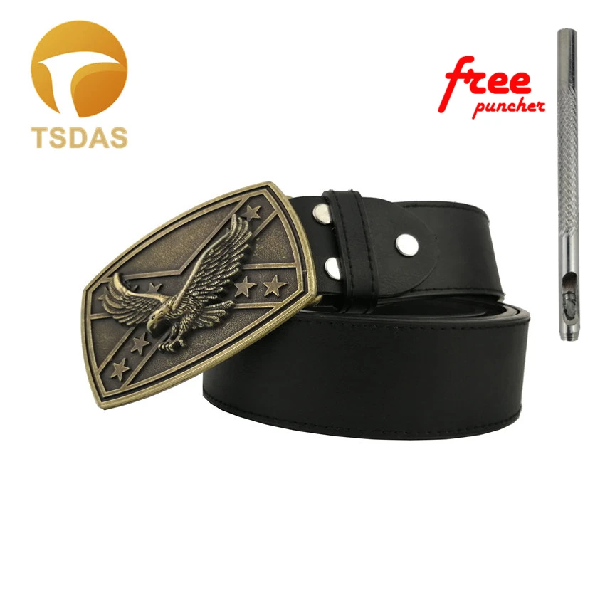 Прямоугольная бронзовая пряжка для ремня с летающим орлом в западном стиле