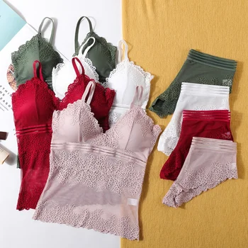 

Lace Tube Top Beauty Back Wrapped Chest Strap Chest Pad Sexy Gathered Camisole Short Long Bottom Vest M