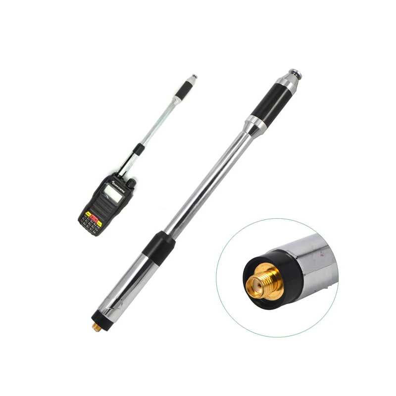 RH-770 136-174/400-480 МГц двухдиапазонная антенна портативная телескопическая радиоантенна