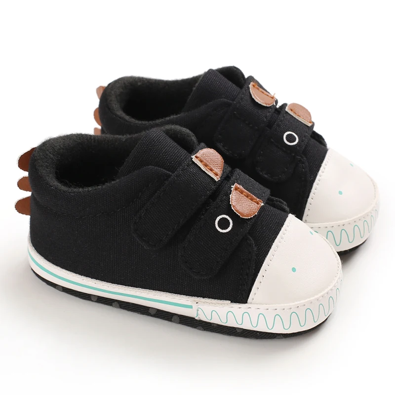 BowEaey/Новая детская хлопковая мягкая подошва, 3 цвета, детская обувь для мальчиков и девочек, первая ходунка, и розничная, C563 - Цвет: BLACK