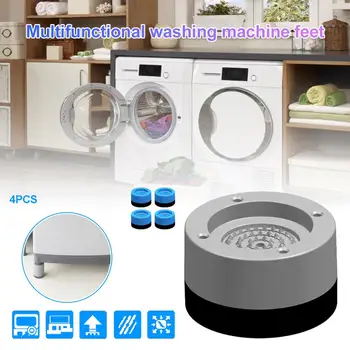 

4pcs/set Washing Machine Feet Non-slip Mats Refrigerator Anti-vibration Pad Kitchen Bathroom Mat Home Protects Pad