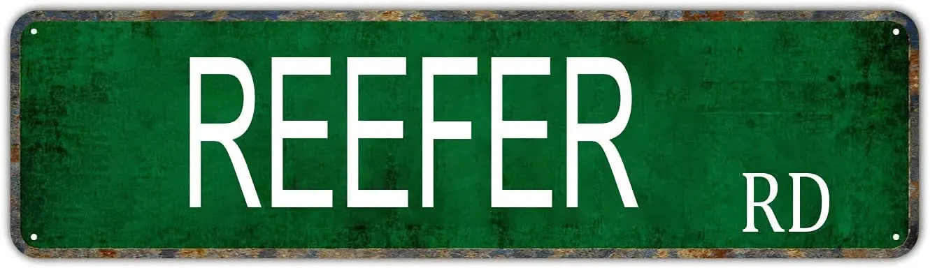 Reefer Road Street Sign 4x16 дюймов винтажный фотографический Настенный декор новинка