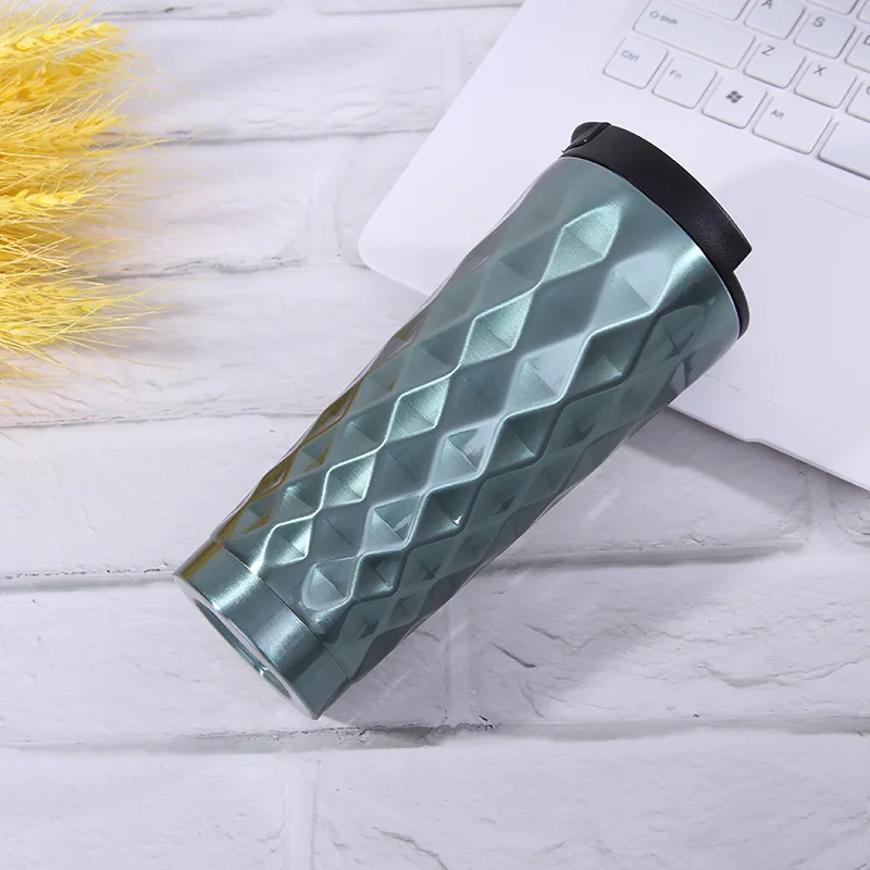 

Rhombus Insulated Stainless Steel Bottle Special Shape Car Insulated Cup Creative yi xing bei Readily Coffee Cup