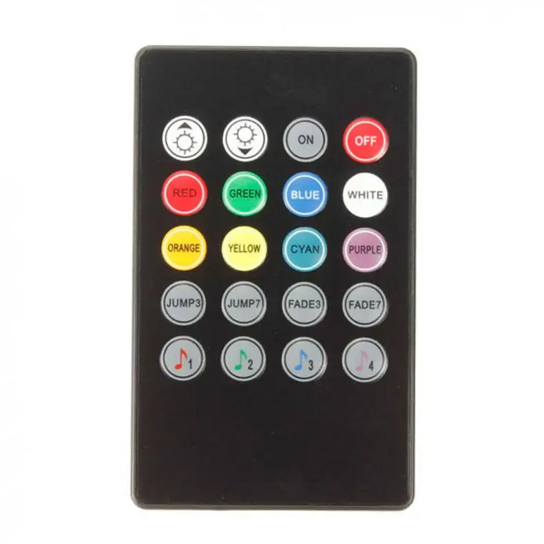 20 Key Music IR Remote Controller Sensor For 3528 5050 RGB LED Strip