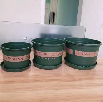

Round Gallon Flower Pot Plastic Planter Nursery Garden Indoor Home Decoration Flower Pots Planter Basket Bottom Plate