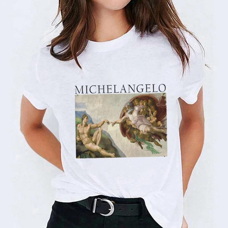 Женские винтажные Модные топы с ручной росписью женские футболки графикой