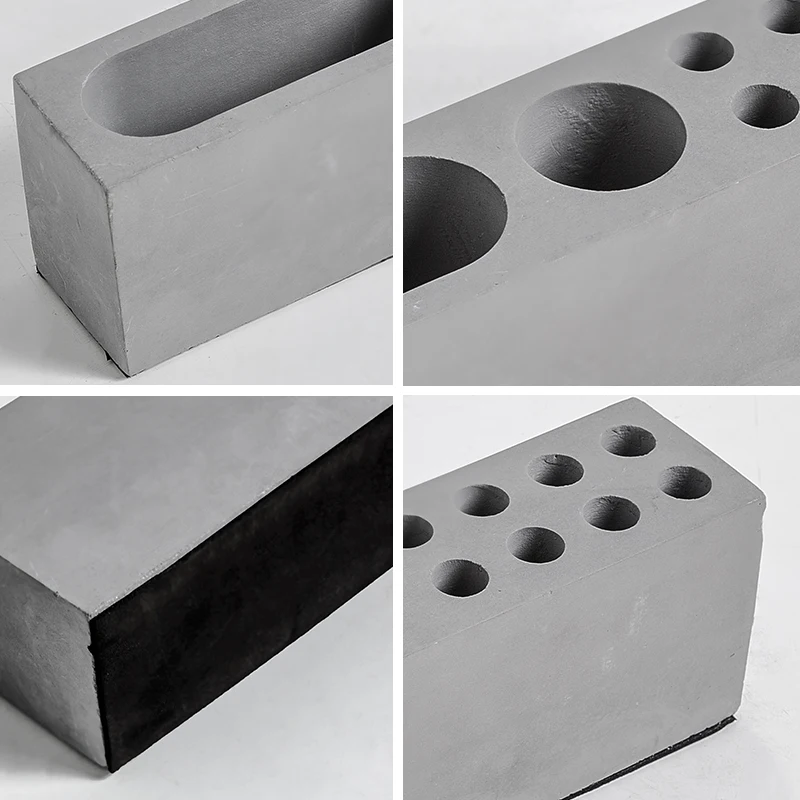 Cement Pen Holder Home Decoration Personality Office Study Room Reception Desktop Display Phone Sundries Multilayer Storage Box