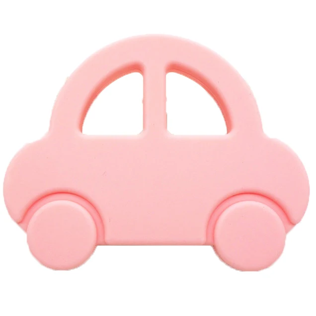 Candy Pink Chenkai 10 шт силиконовый автомобильный Прорезыватель для зубов для малышей мультфильм Прорезыватель зубов BPA бесплатно DIY младенец уход кулон ожерелье аксессуары для детей - Цвет: Candy Pink