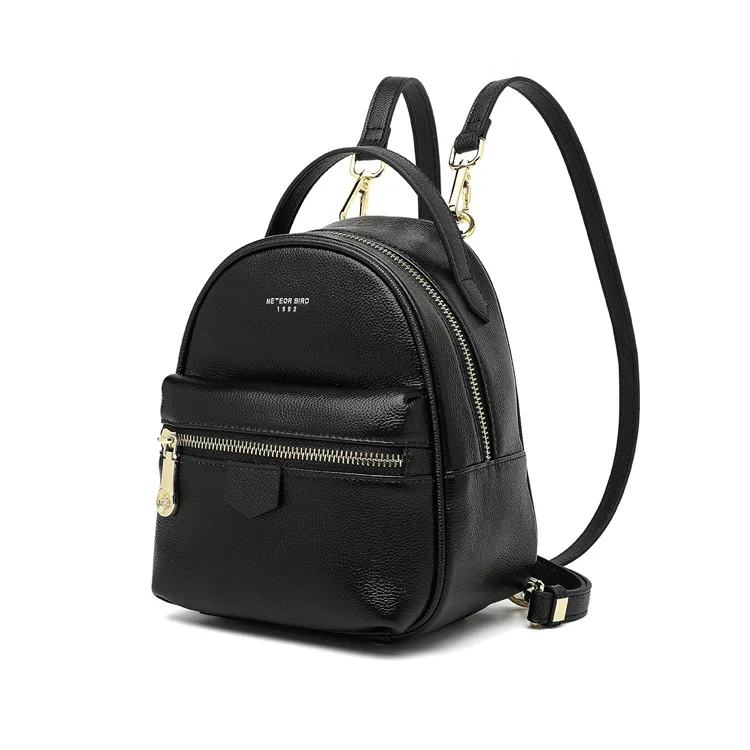 

The first layer of cowhide academic style Joker backpack mini small women's backpack