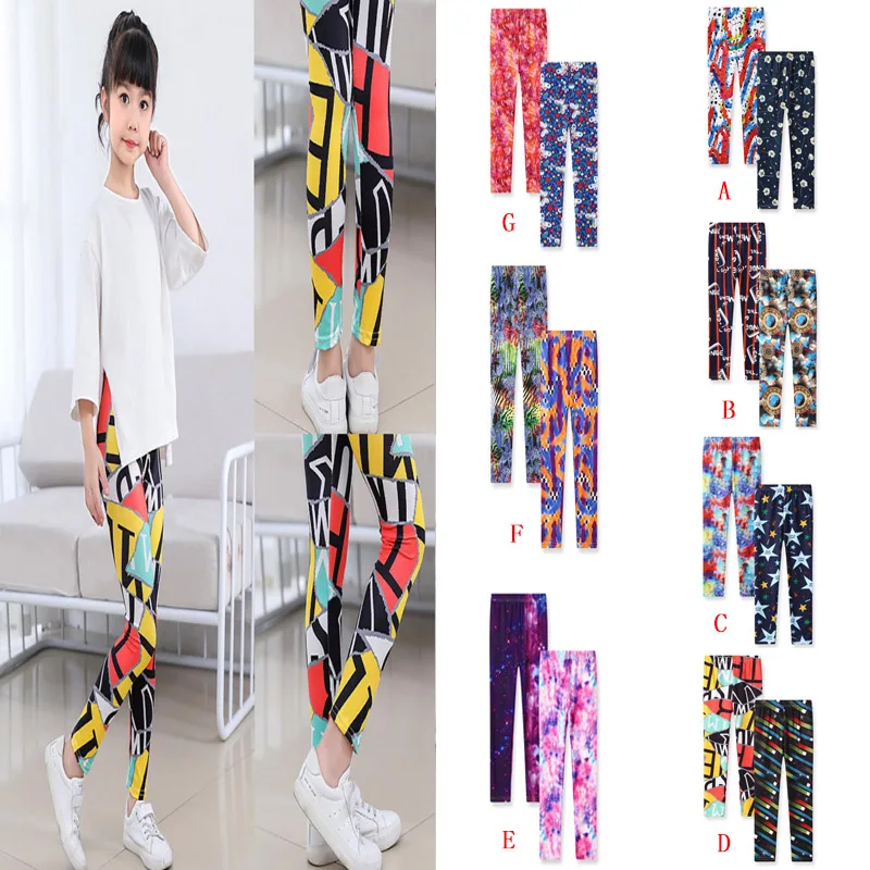 

2Pcs/Set Toddler Baby Girls Leggings Print Pattern Pants Fashion New Cute Stretchy Trousers Bottoms