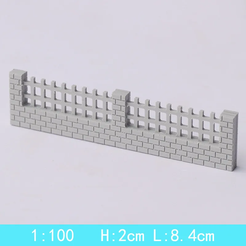 architecture white abs plastic building model fence08