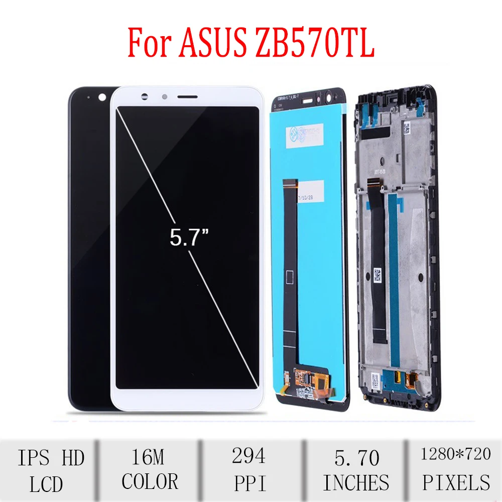 

Original For ASUS Zenfone Max Plus M1 ZB570TL X018DC LCD Display Touch Screen Digitizer Assembly For Asus ZB570TL Display with F